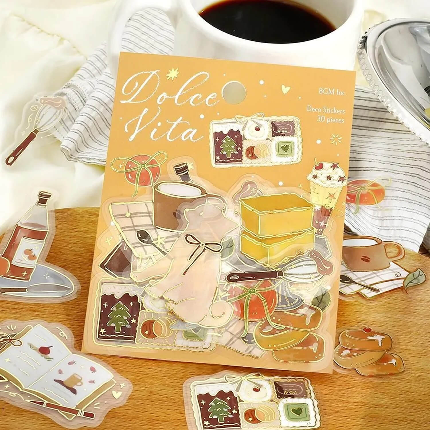 BGM Dolce Vita Foil Clear Stickers - Sweet Recipe