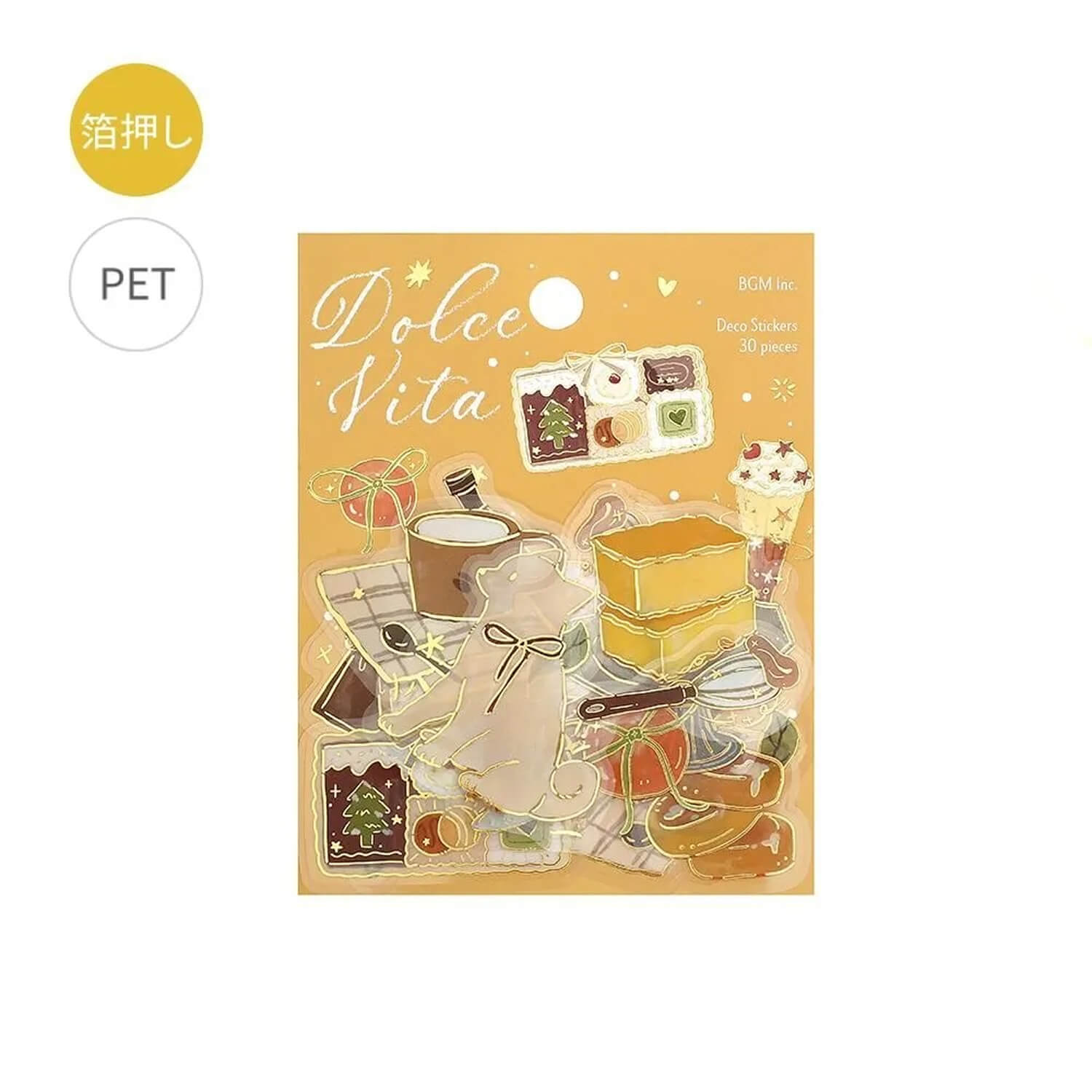 BGM Dolce Vita Foil Clear Stickers - Sweet Recipe
