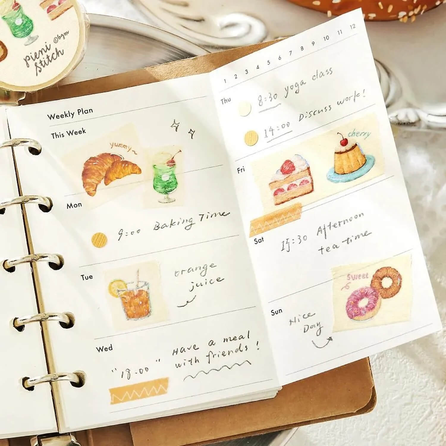 BGM Pieni Stitch Foil Masking Tape - Small Cafe