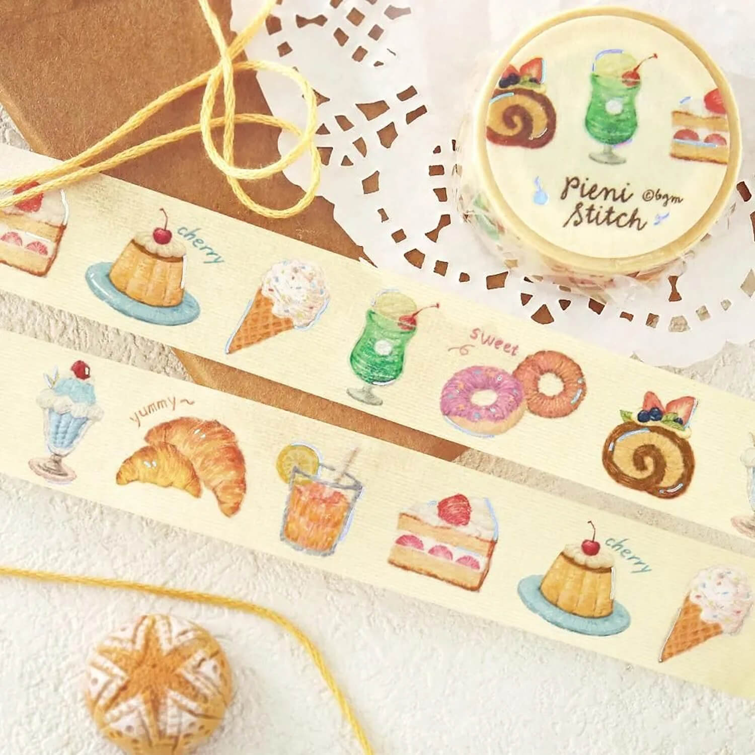 BGM Pieni Stitch Foil Masking Tape - Small Cafe