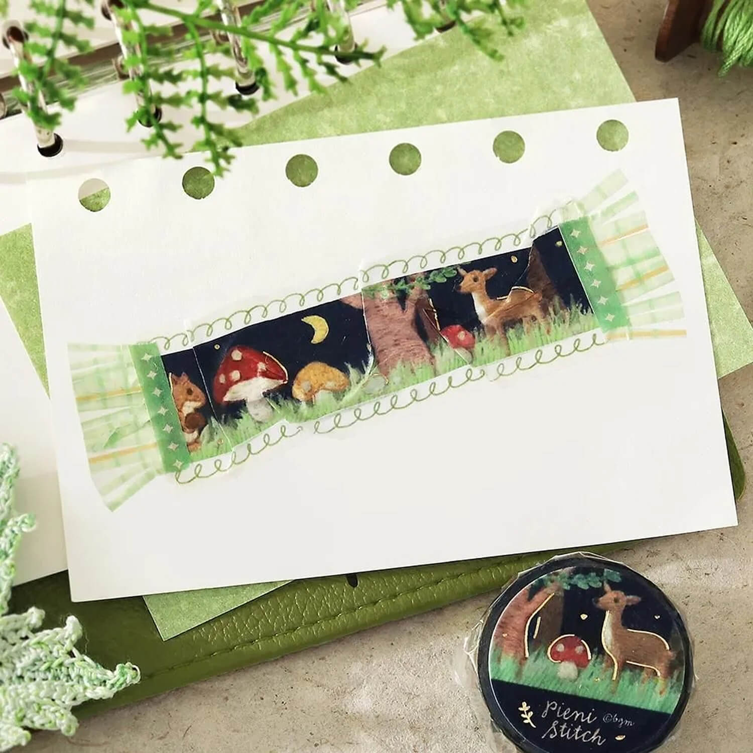BGM Pieni Stitch Foil Masking Tape - Small Forest