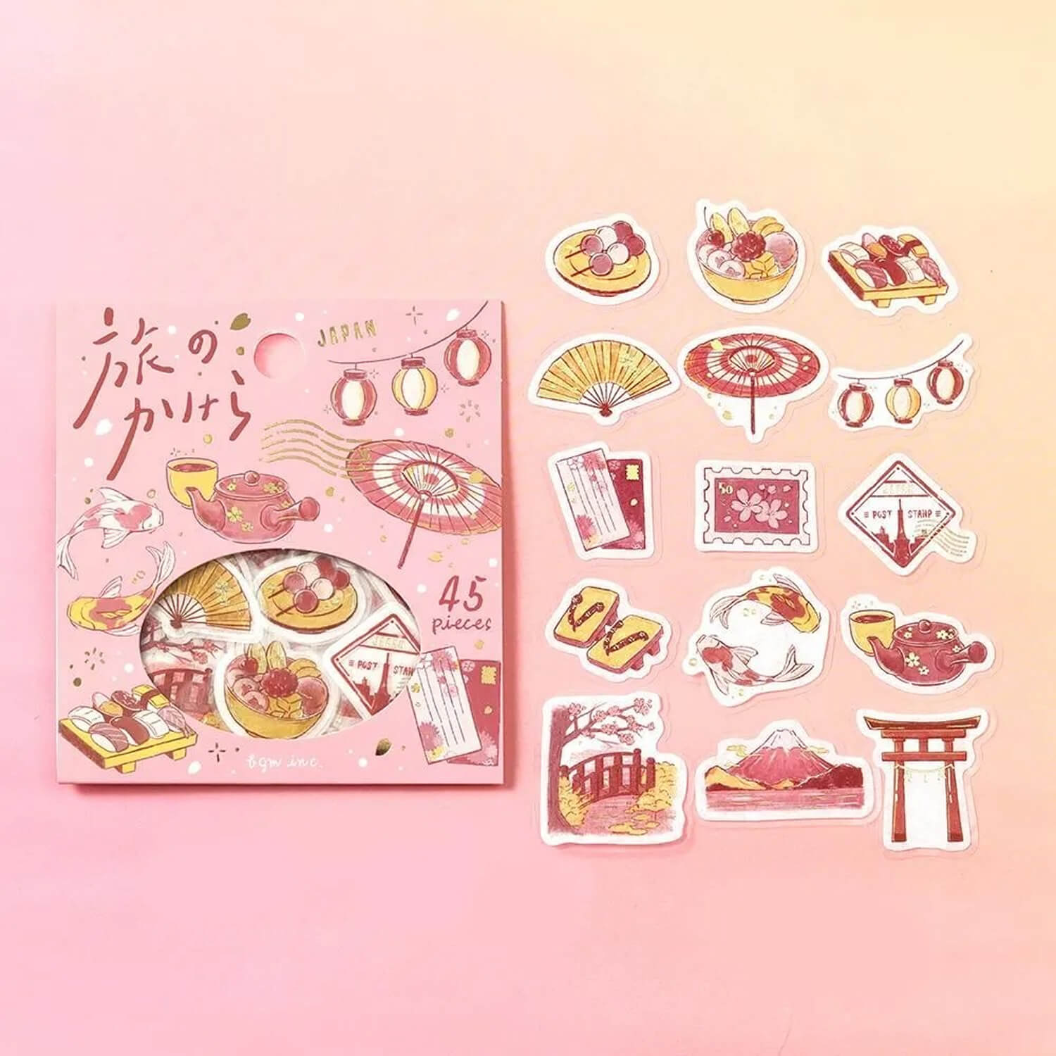 BGM Travel Fragments Foil Flake Stickers - To Japan