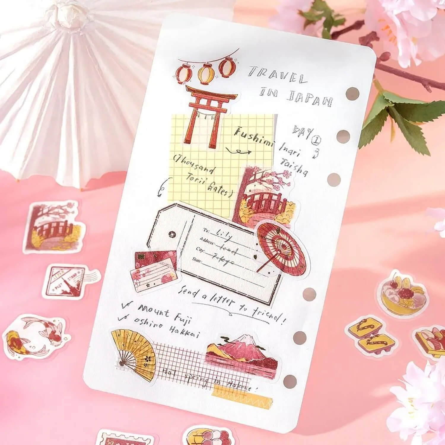 BGM Travel Fragments Foil Flake Stickers - To Japan