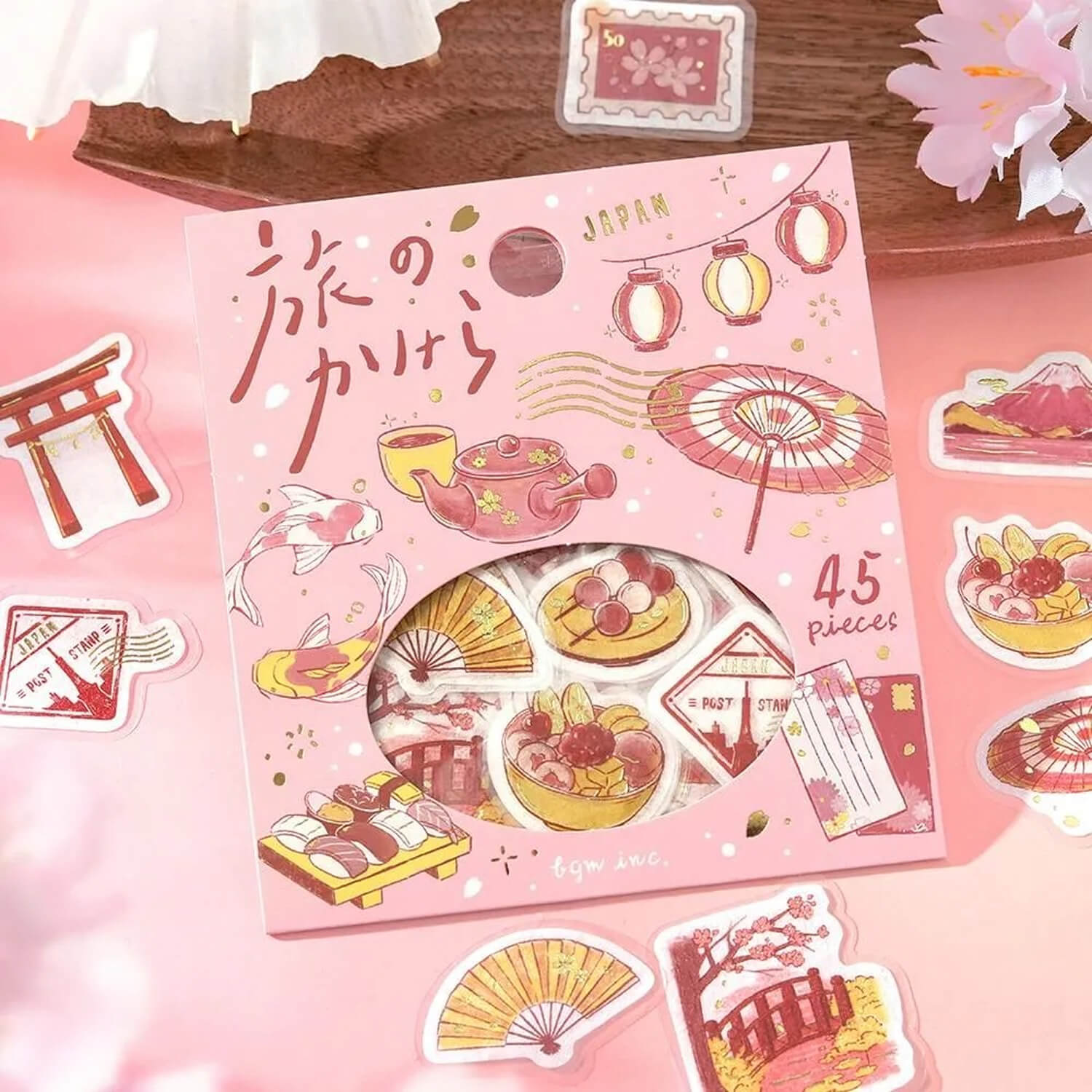 BGM Travel Fragments Foil Flake Stickers - To Japan
