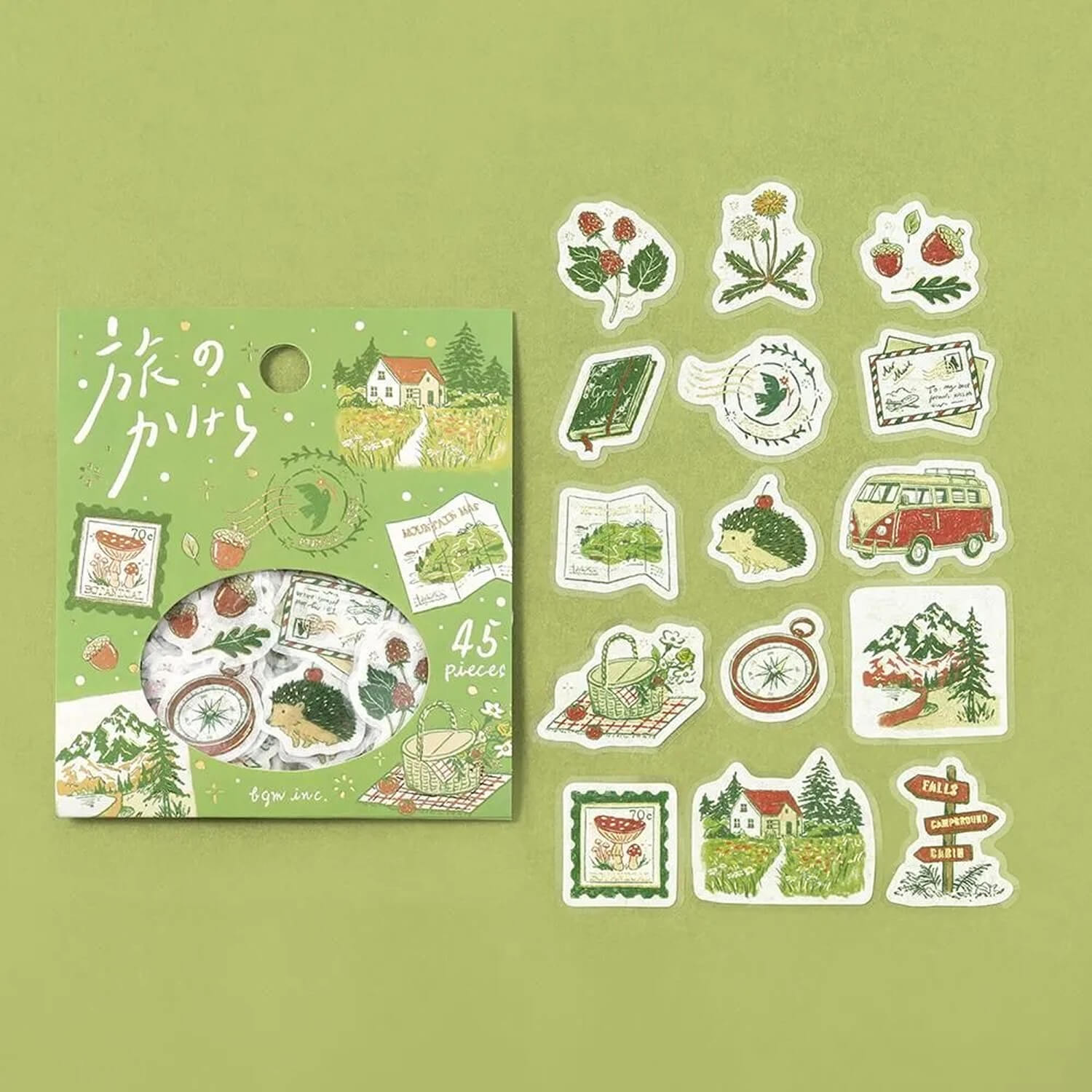 BGM Travel Fragments Foil Flake Stickers - To the Forest