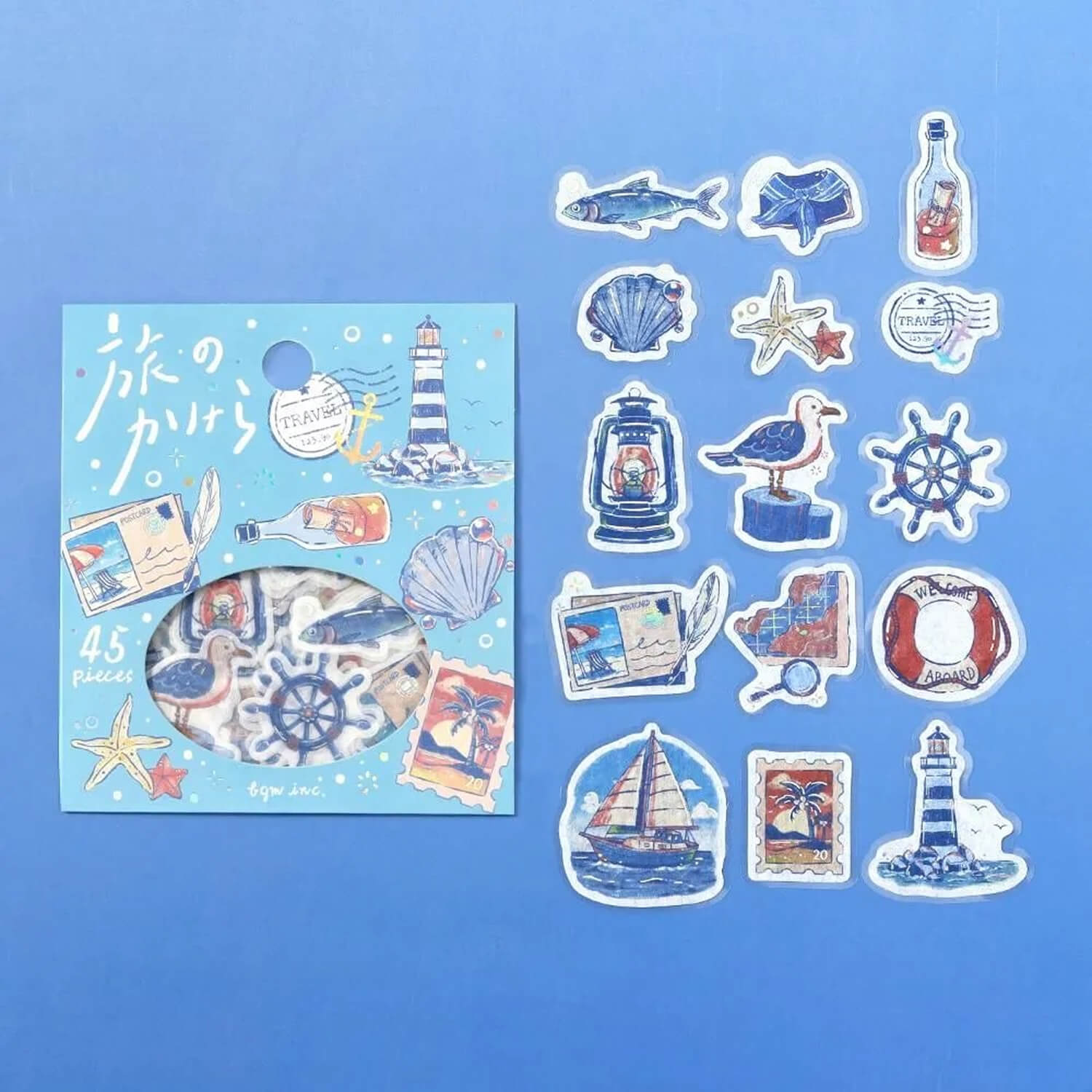 BGM Travel Fragments Foil Flake Stickers - To the Sea