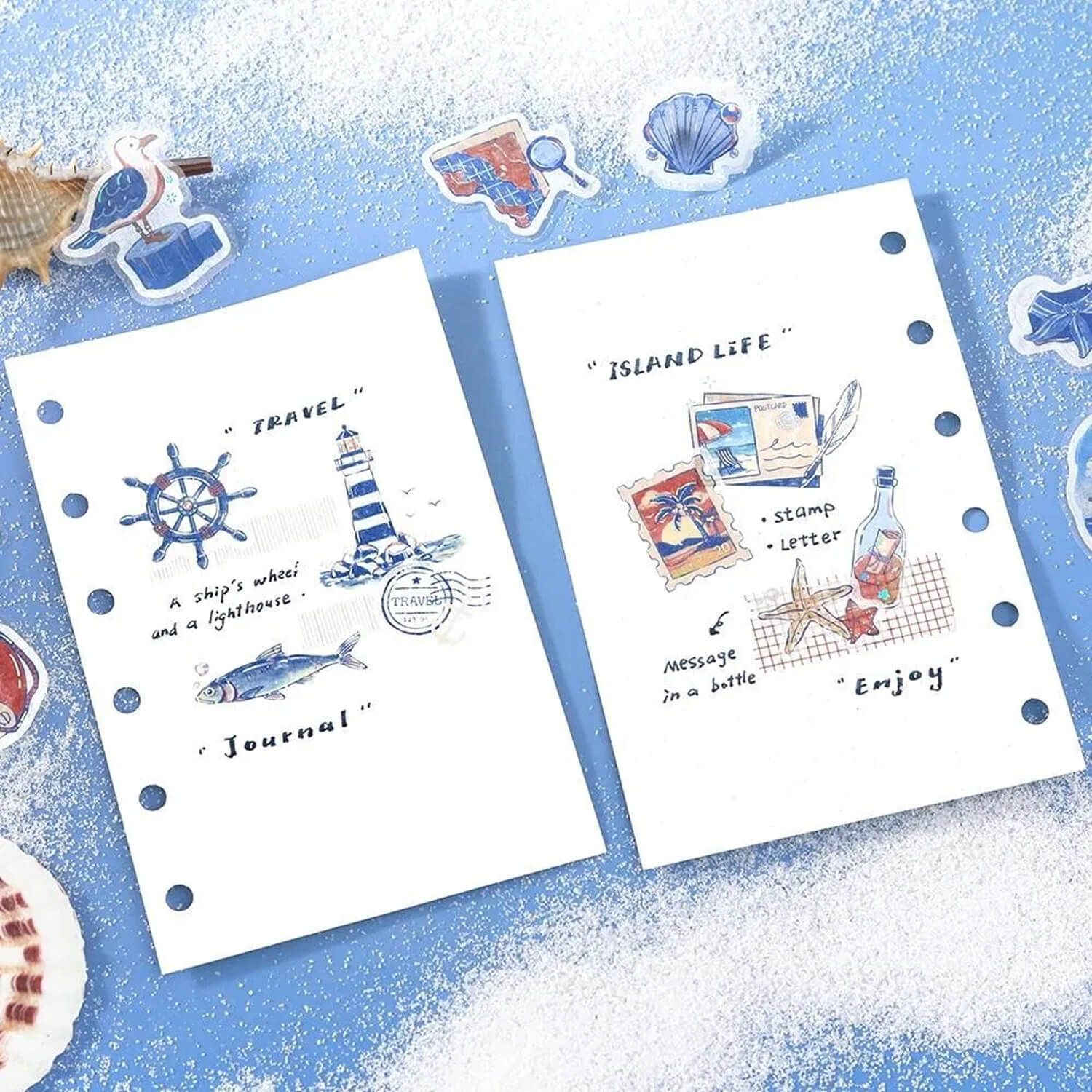 BGM Travel Fragments Foil Flake Stickers - To the Sea