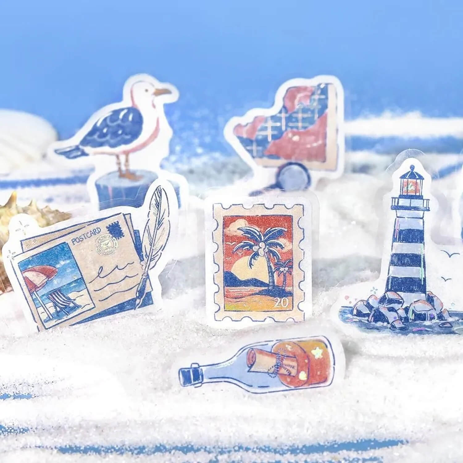 BGM Travel Fragments Foil Flake Stickers - To the Sea