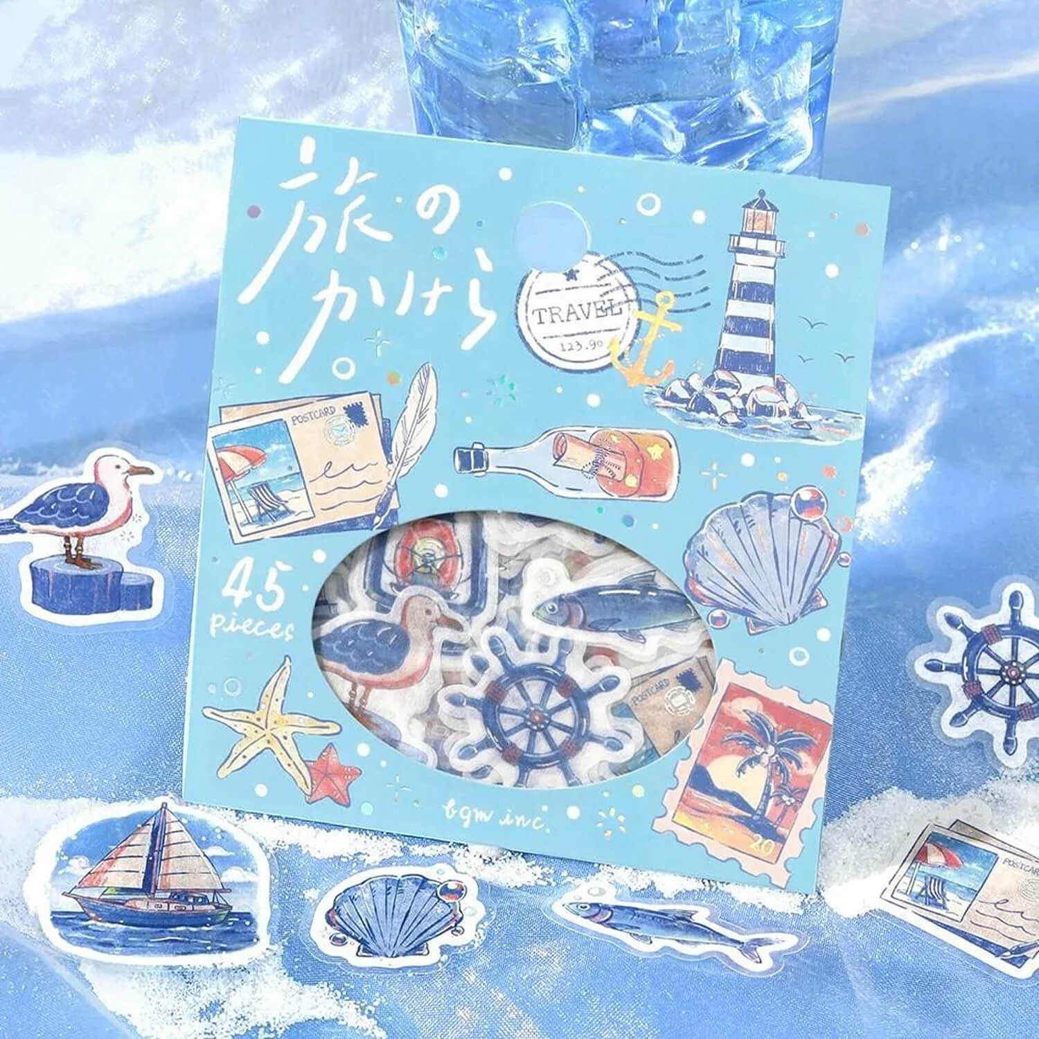 BGM Travel Fragments Foil Flake Stickers - To the Sea
