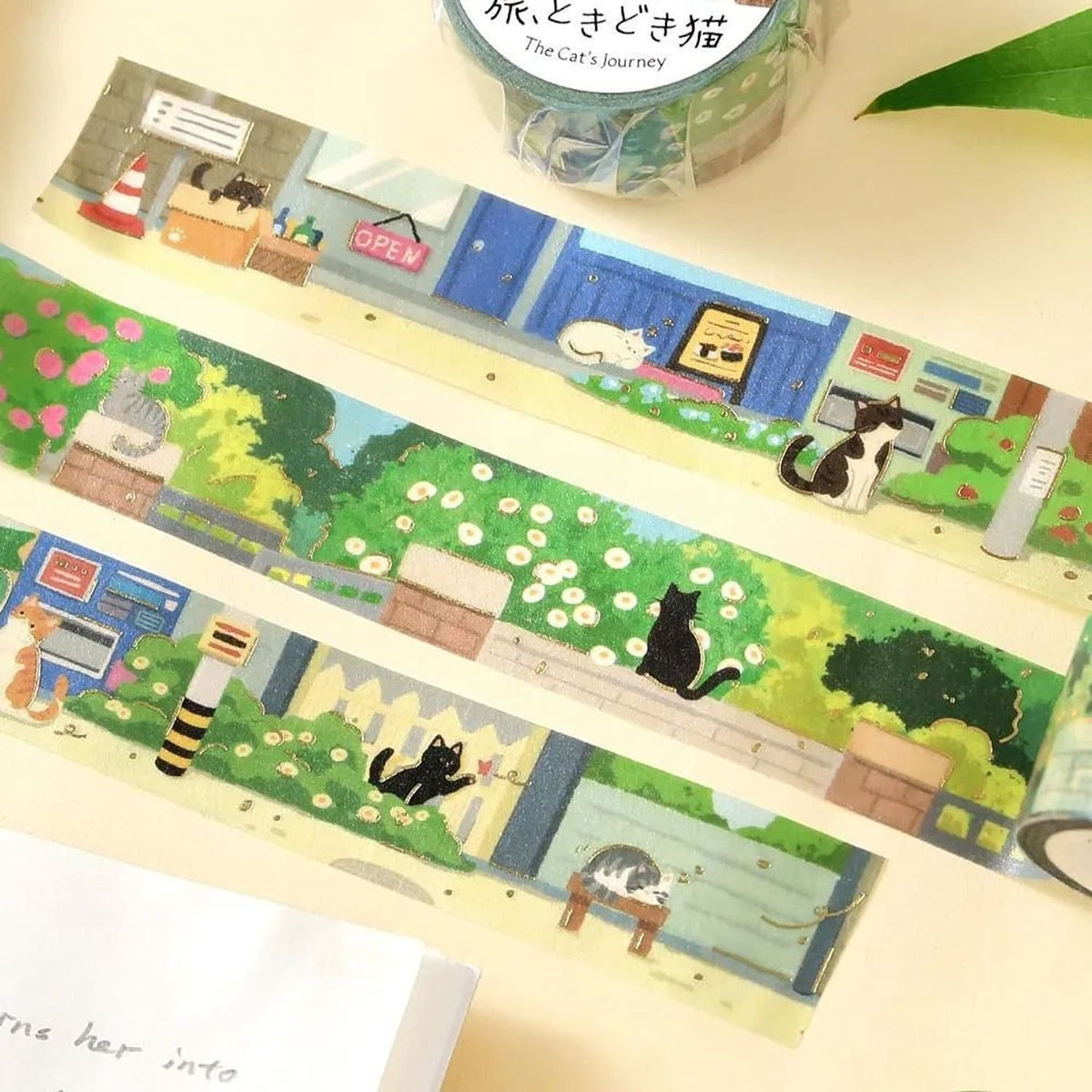 BGM Travel and Sometimes Cat Masking Tape – Sun-Dappled Garden