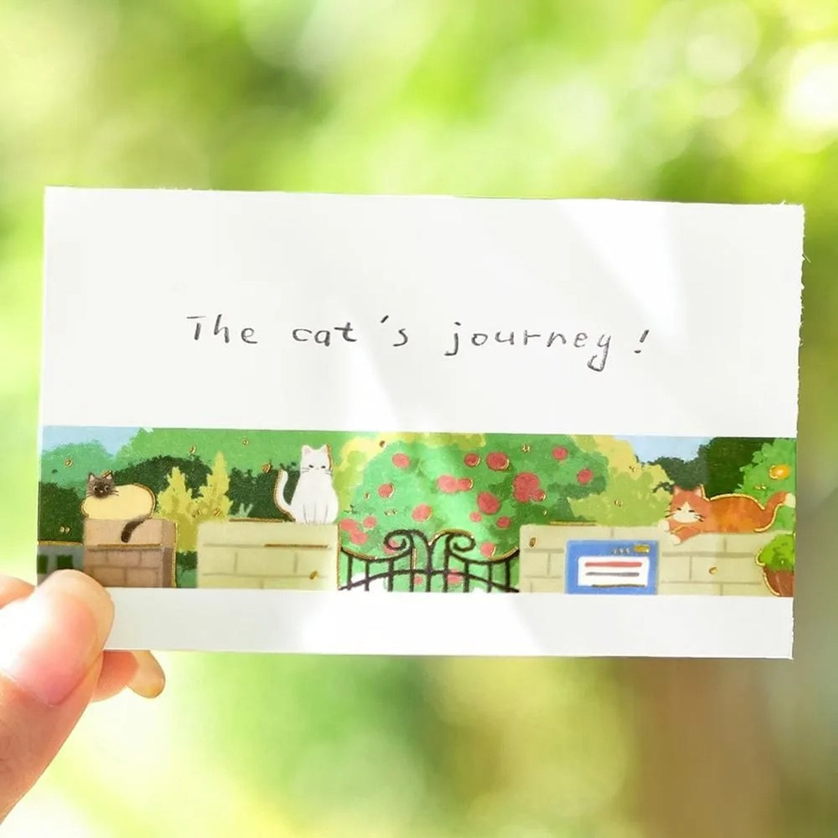 BGM Travel and Sometimes Cat Masking Tape – Sun-Dappled Garden