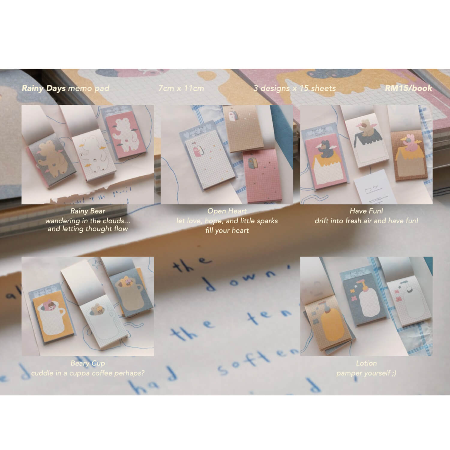 Bighands Rainy Day Memo Pad