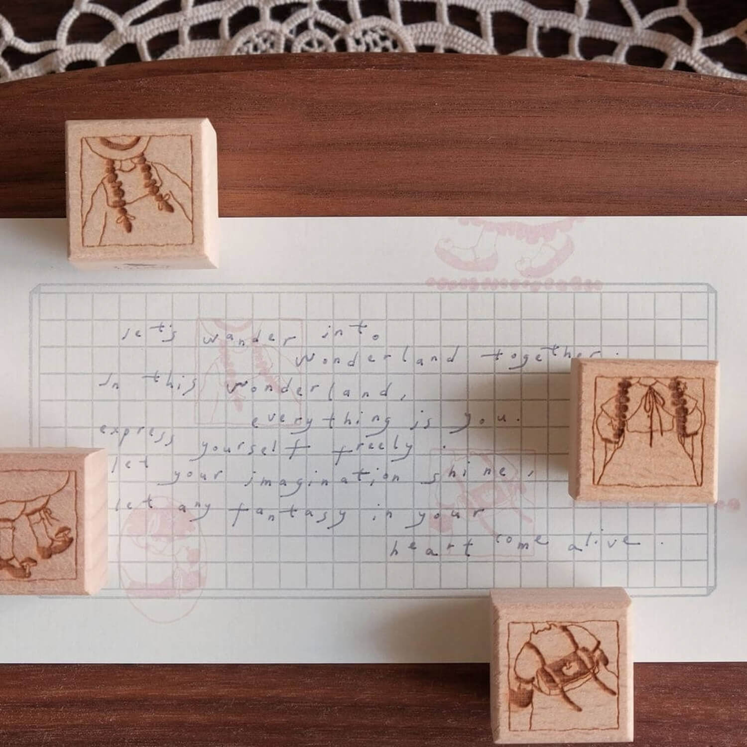 Bighands Wanderlust in Dressing Rubber Stamp