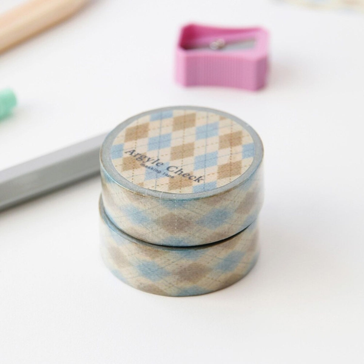 Boki Argyle Check Masking Tape - Cappuccino