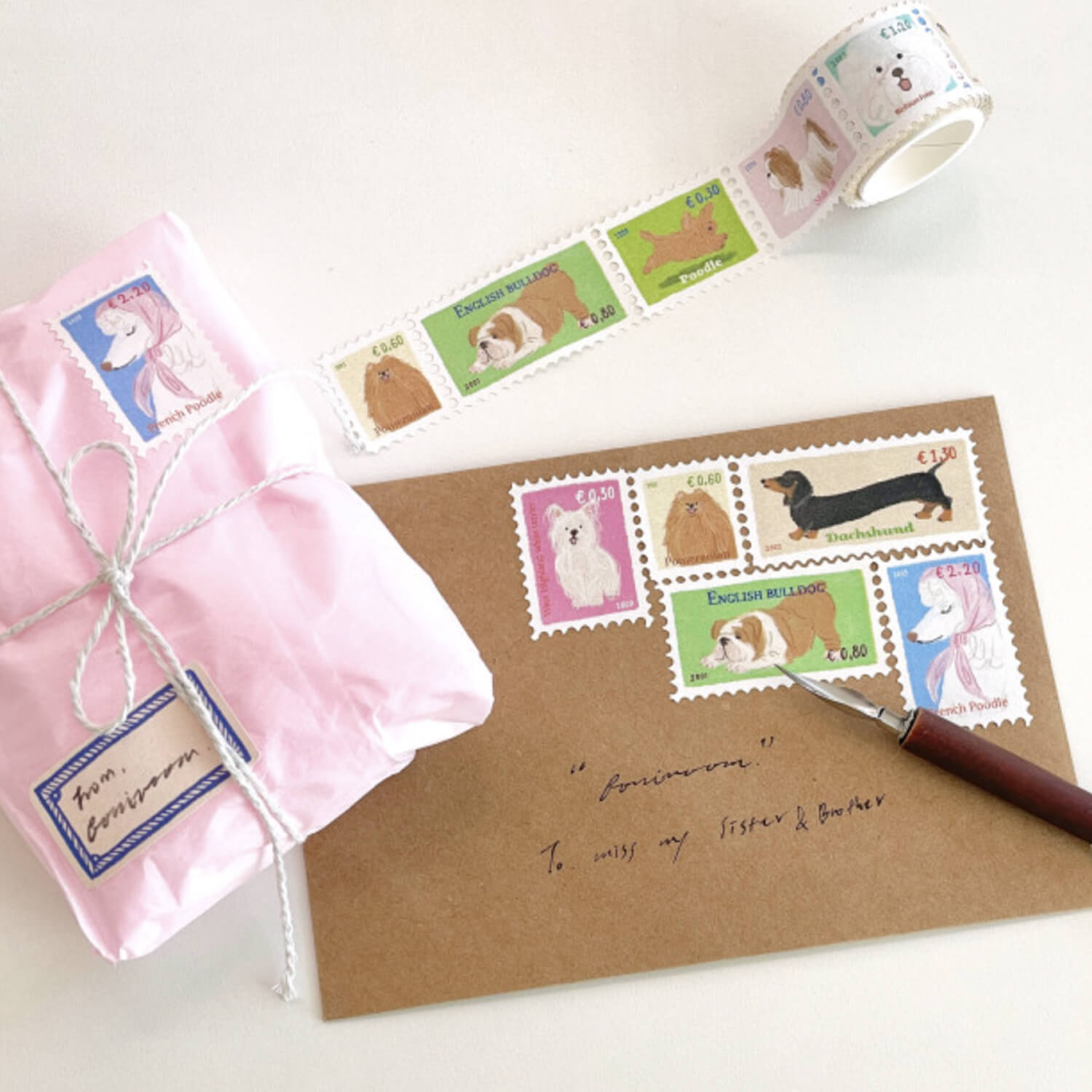 Boniroom Puppy Stamp Masking Tape