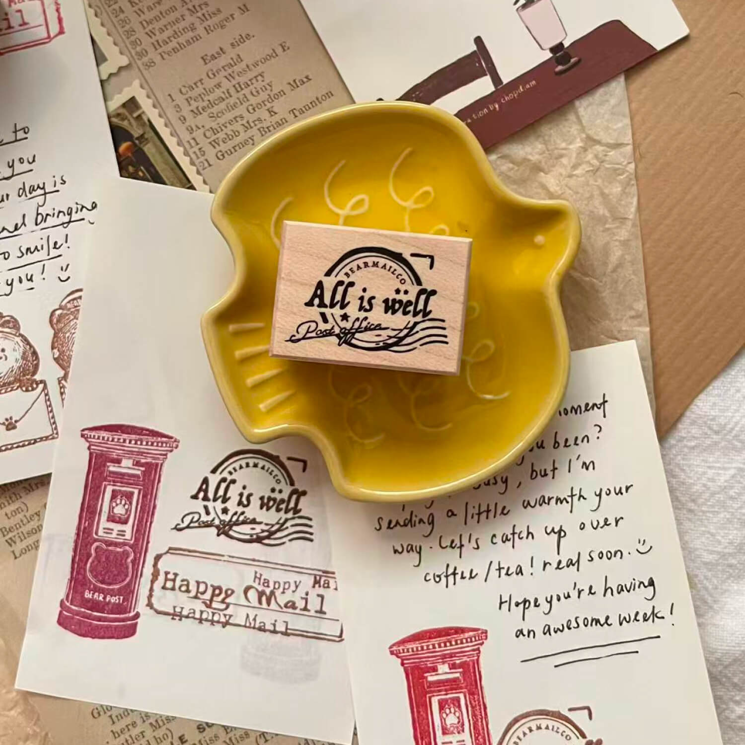 Chopdiam x Nagi Rubber Stamp Set – Bear Post Office