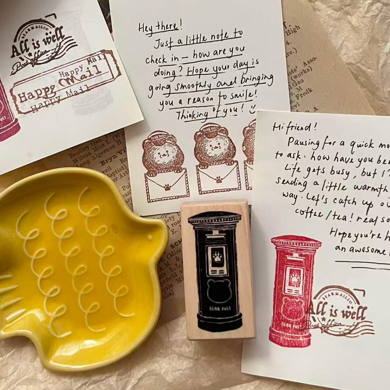 Chopdiam x Nagi Rubber Stamp Set – Bear Post Office