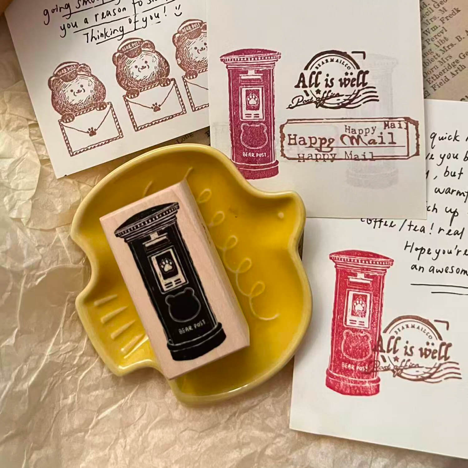 Chopdiam x Nagi Rubber Stamp Set – Bear Post Office