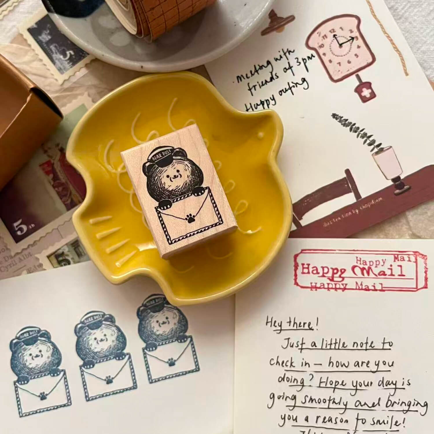Chopdiam x Nagi Rubber Stamp Set – Bear Post Office