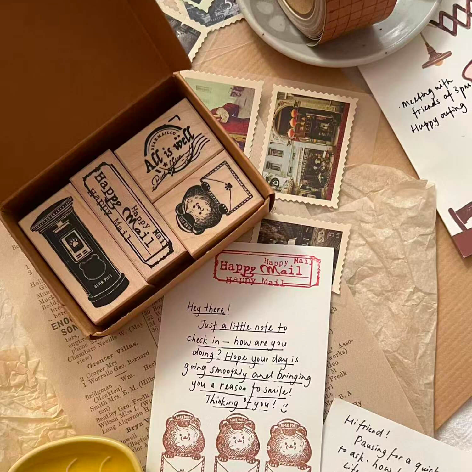 Chopdiam x Nagi Rubber Stamp Set – Bear Post Office