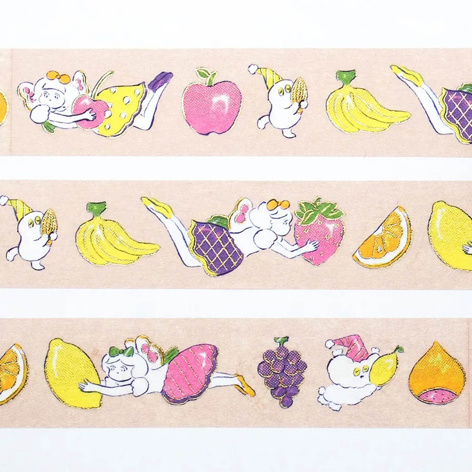 Cozyca Heisuke Kitazawa Gold Foil Masking Tape – Everyone Carrying Fruit