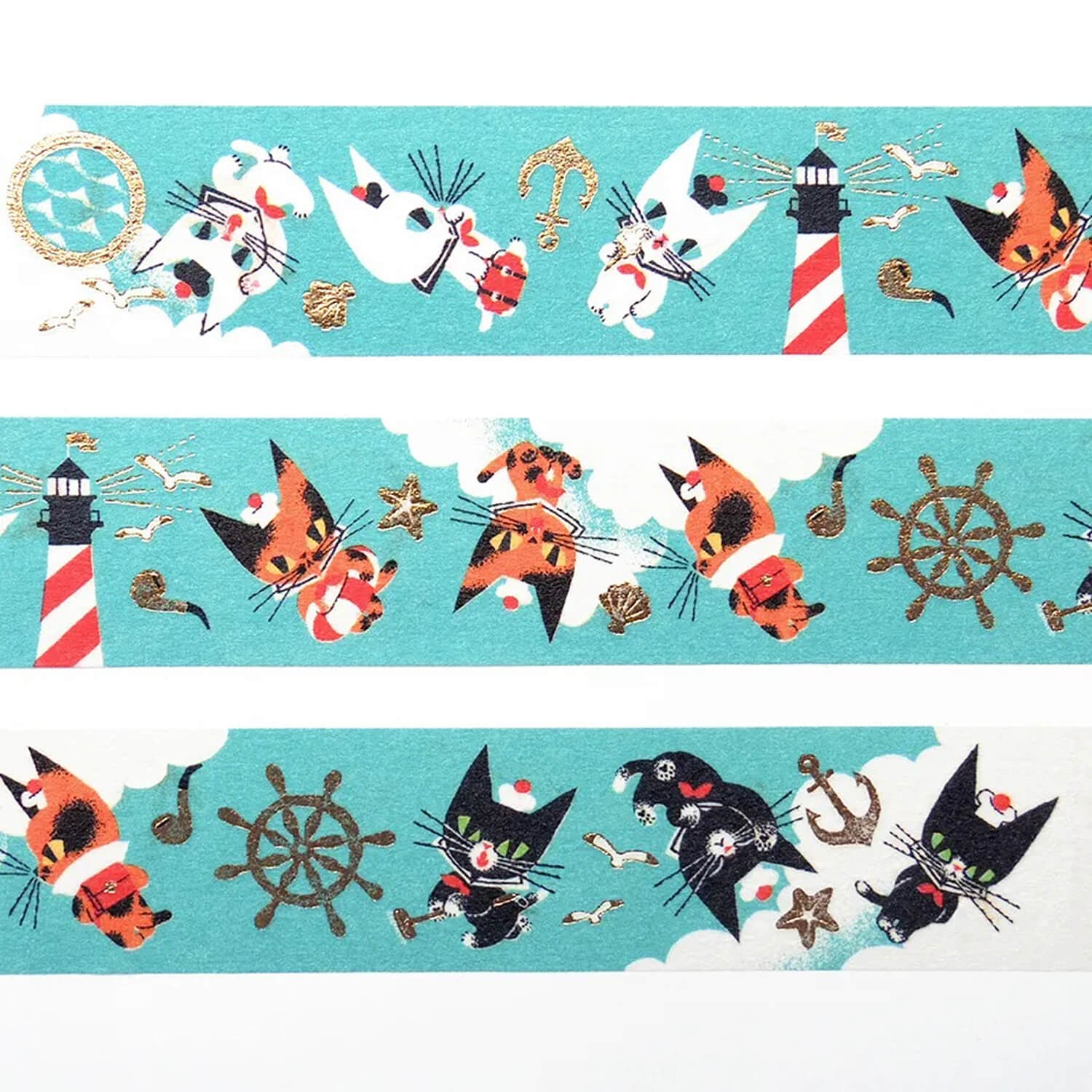 Cozyca Kuroneko Ishou Gold Foil Masking Tape – My Little Teo &amp; Friends