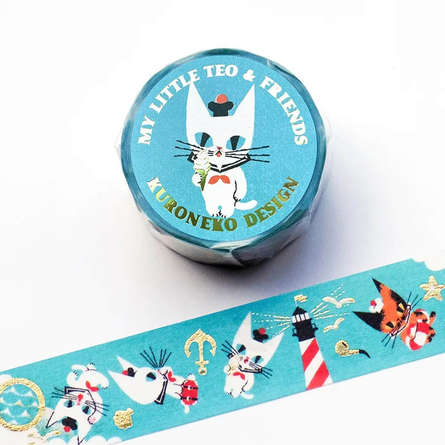 Cozyca Kuroneko Ishou Gold Foil Masking Tape – My Little Teo &amp; Friends