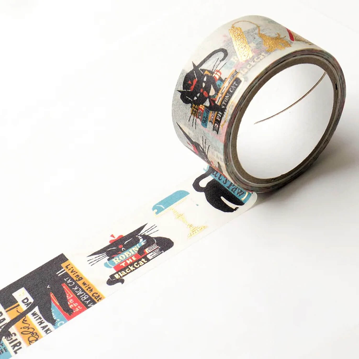 Cozyca Kuroneko Ishou Gold Foil Masking Tape – Robin's Bookstore