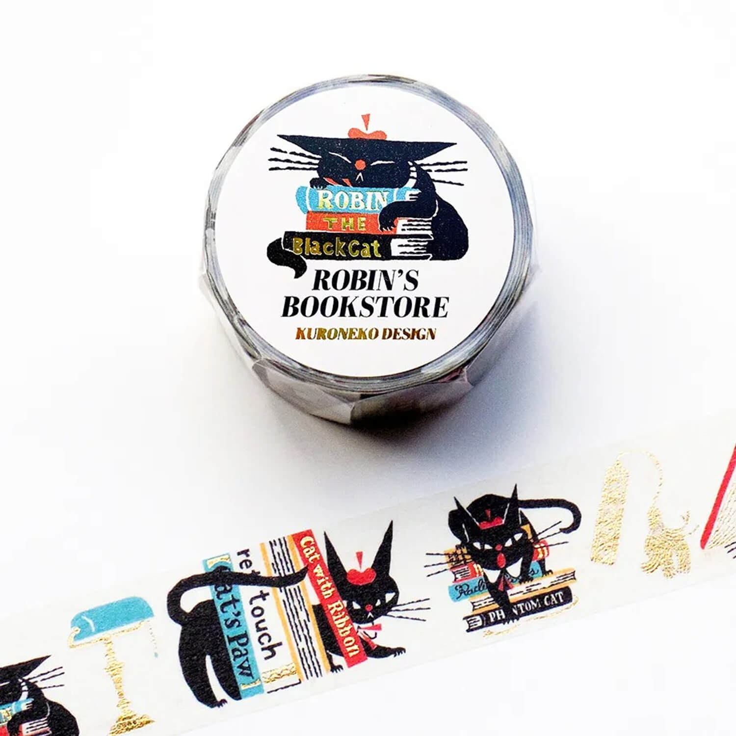 Cozyca Kuroneko Ishou Gold Foil Masking Tape – Robin's Bookstore