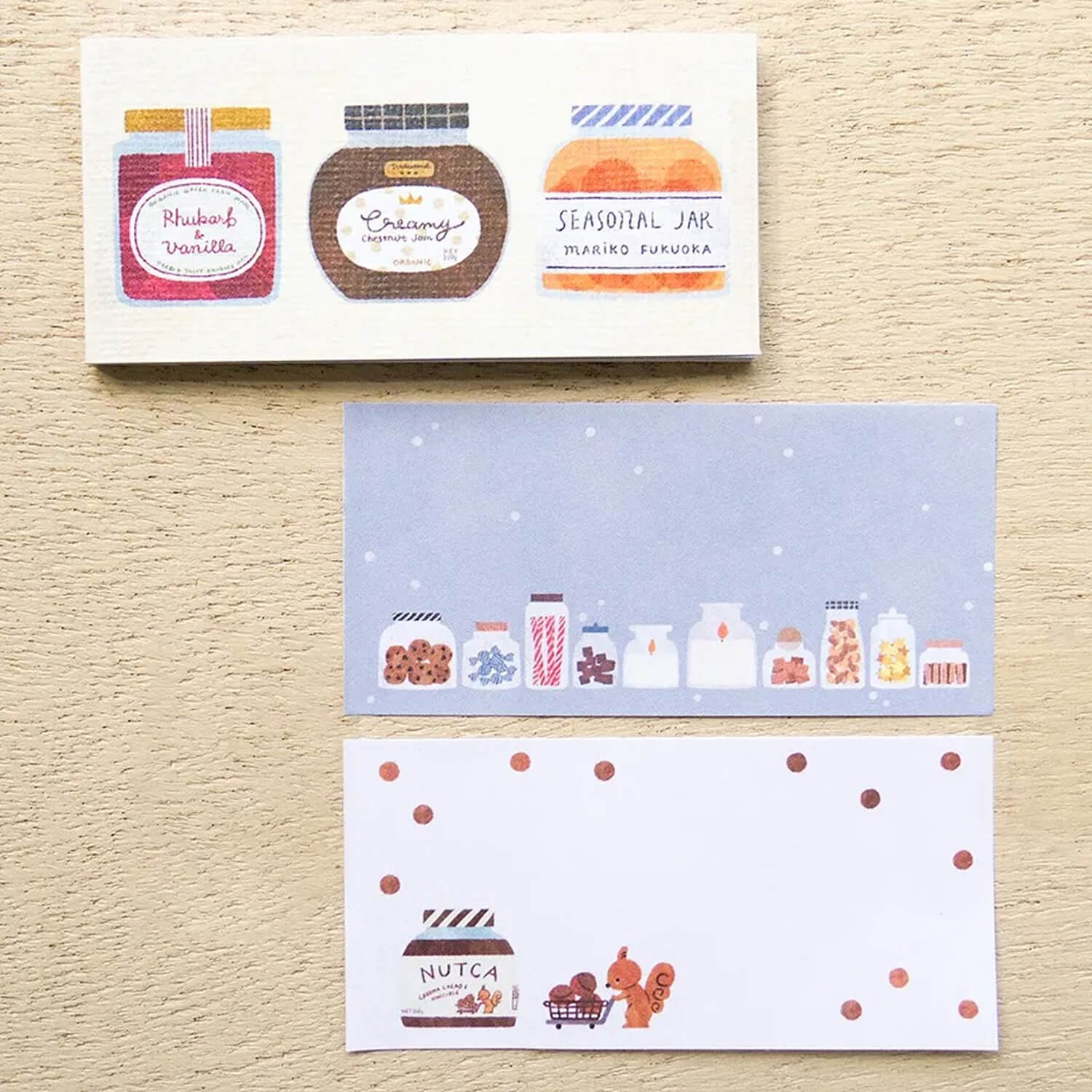Cozyca Mariko Fukuoka Sticky Note Set – Seasonal Jar &amp; Star Bear