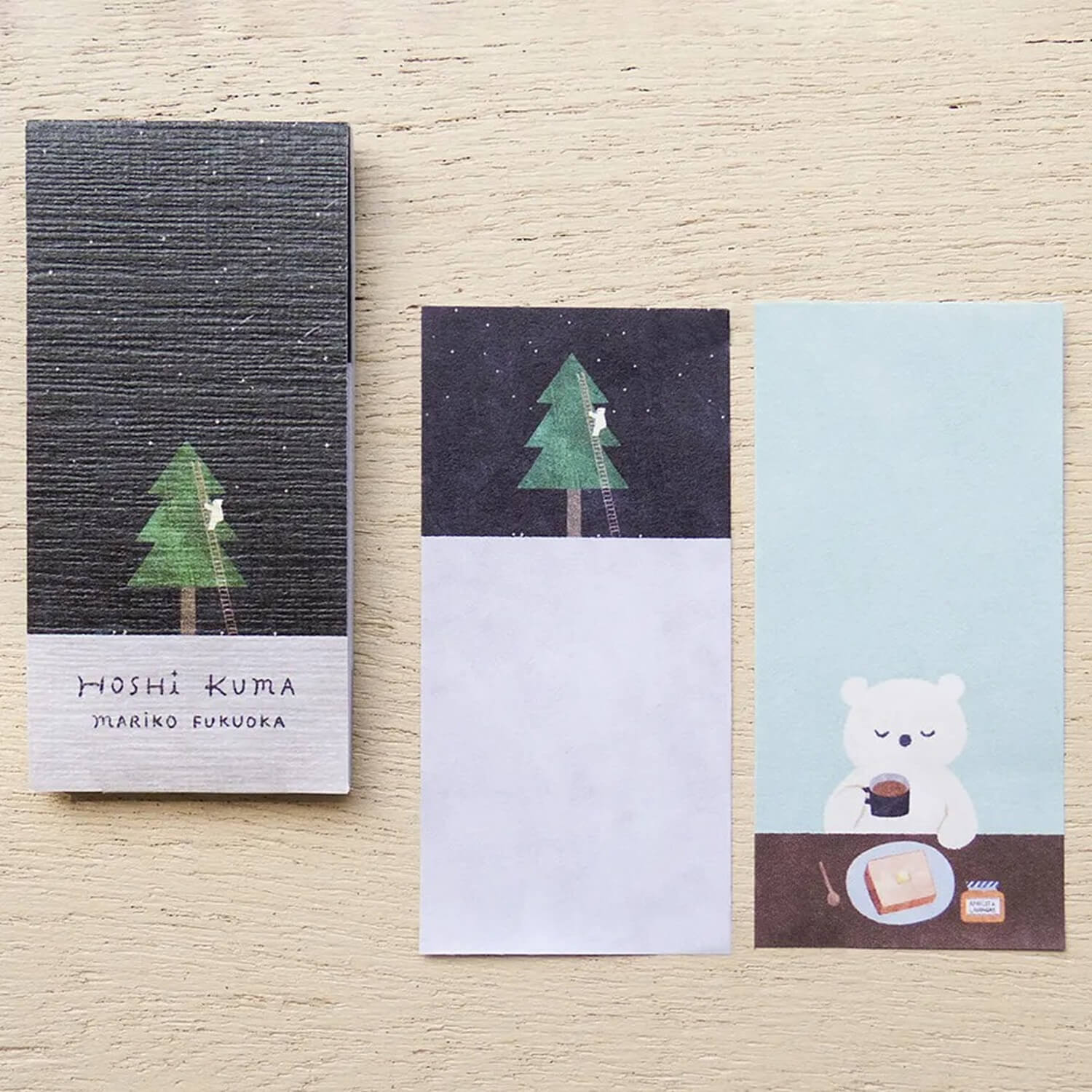 Cozyca Mariko Fukuoka Sticky Note Set – Seasonal Jar &amp; Star Bear