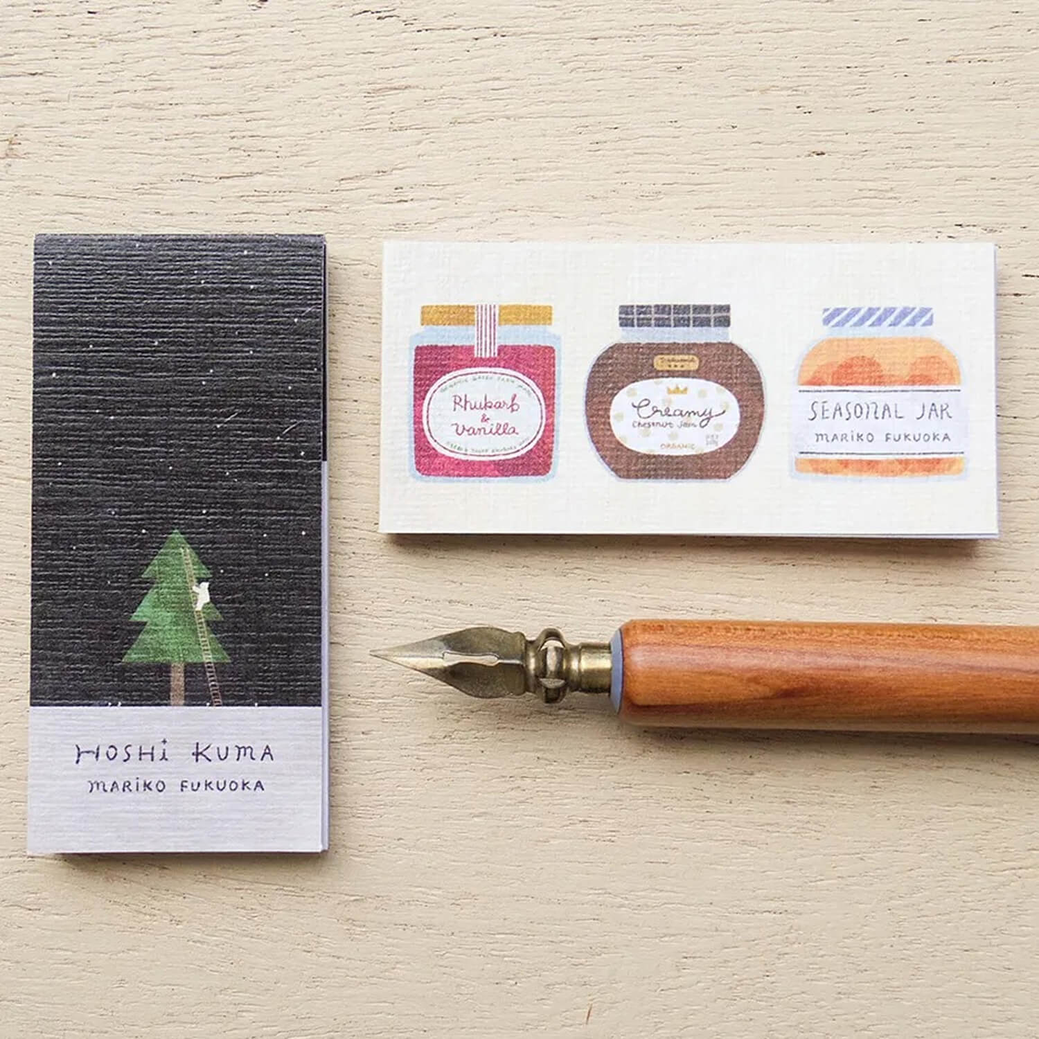 Cozyca Mariko Fukuoka Sticky Note Set – Seasonal Jar &amp; Star Bear