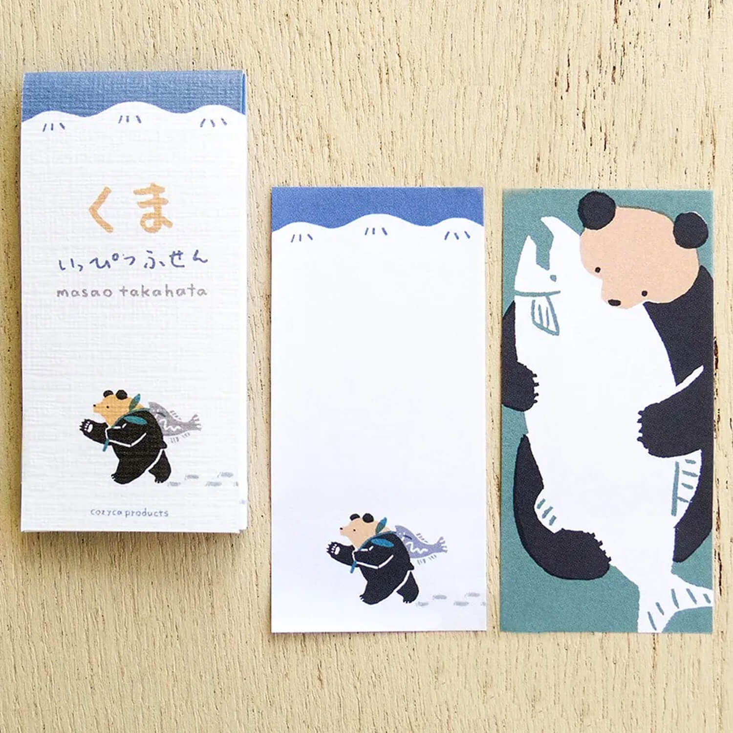 Cozyca Masao Takahata Sticky Note Set – Bear &amp; Lucky Cat