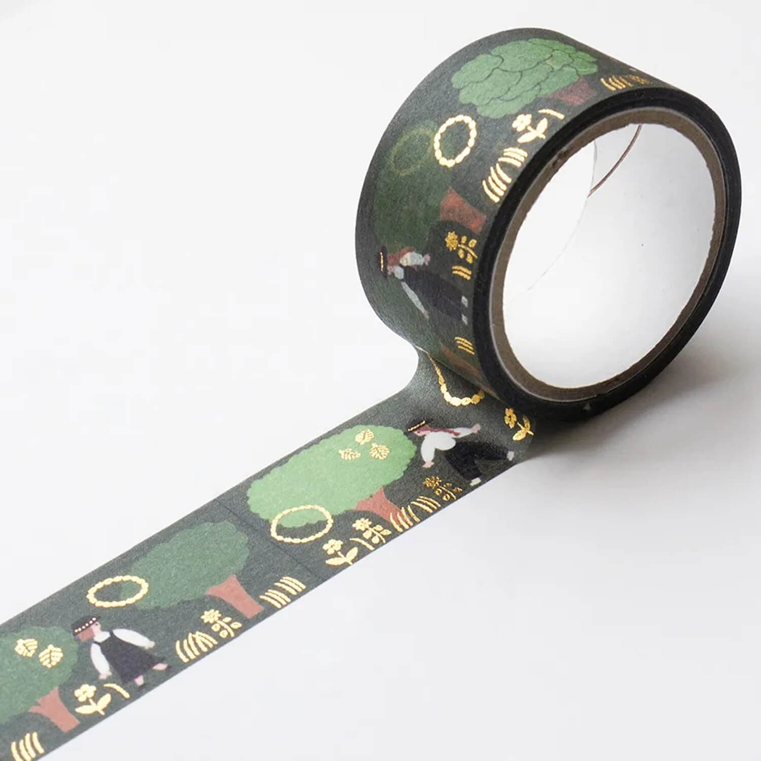 Cozyca Necktie Gold Foil Masking Tape – Green