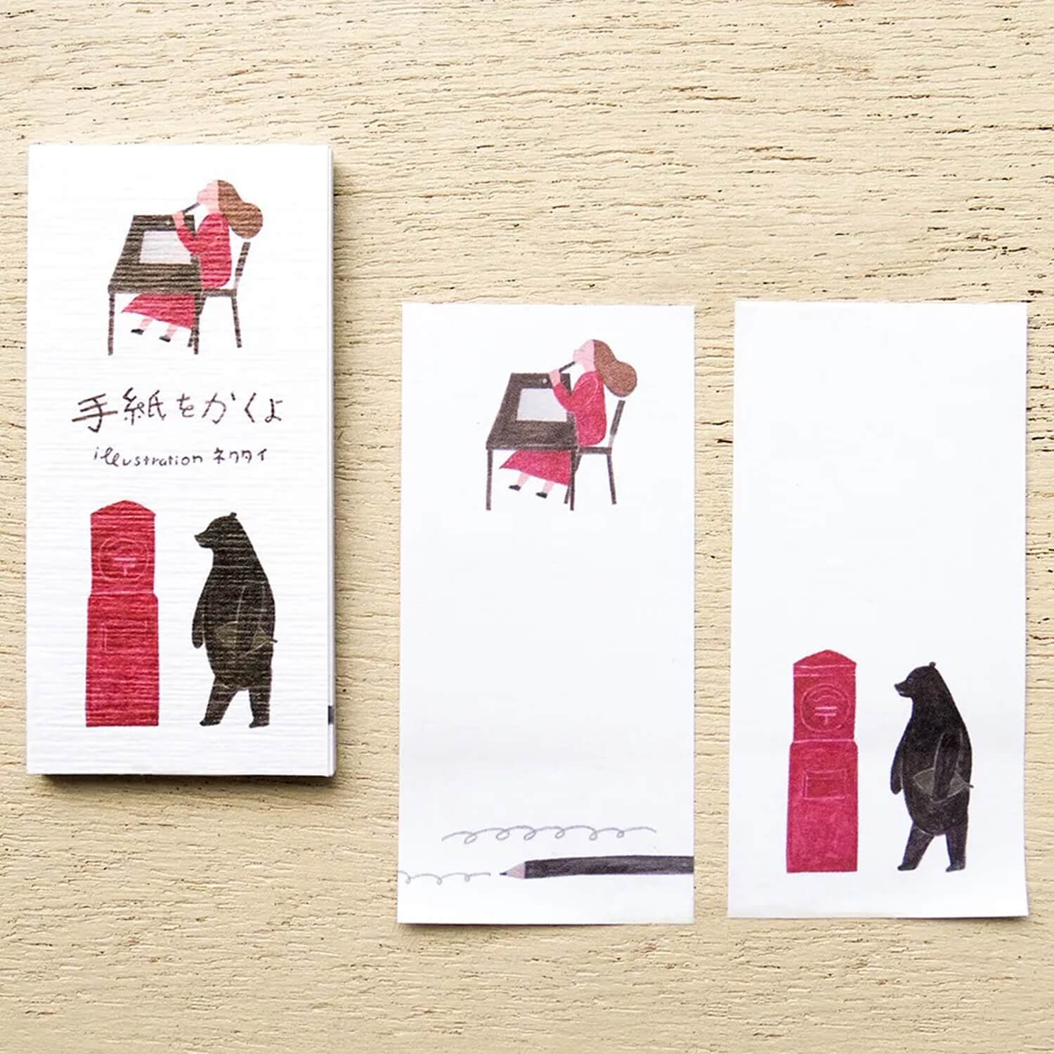 Cozyca Necktie Sticky Note Set – Writing a Letter &amp; Flowers