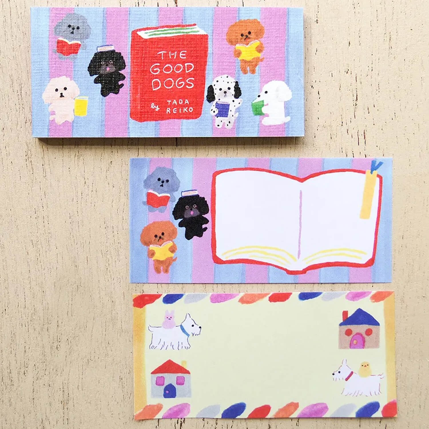 Cozyca Reiko Tada Sticky Note Set – C Is for Cat &amp; The Good Dogs
