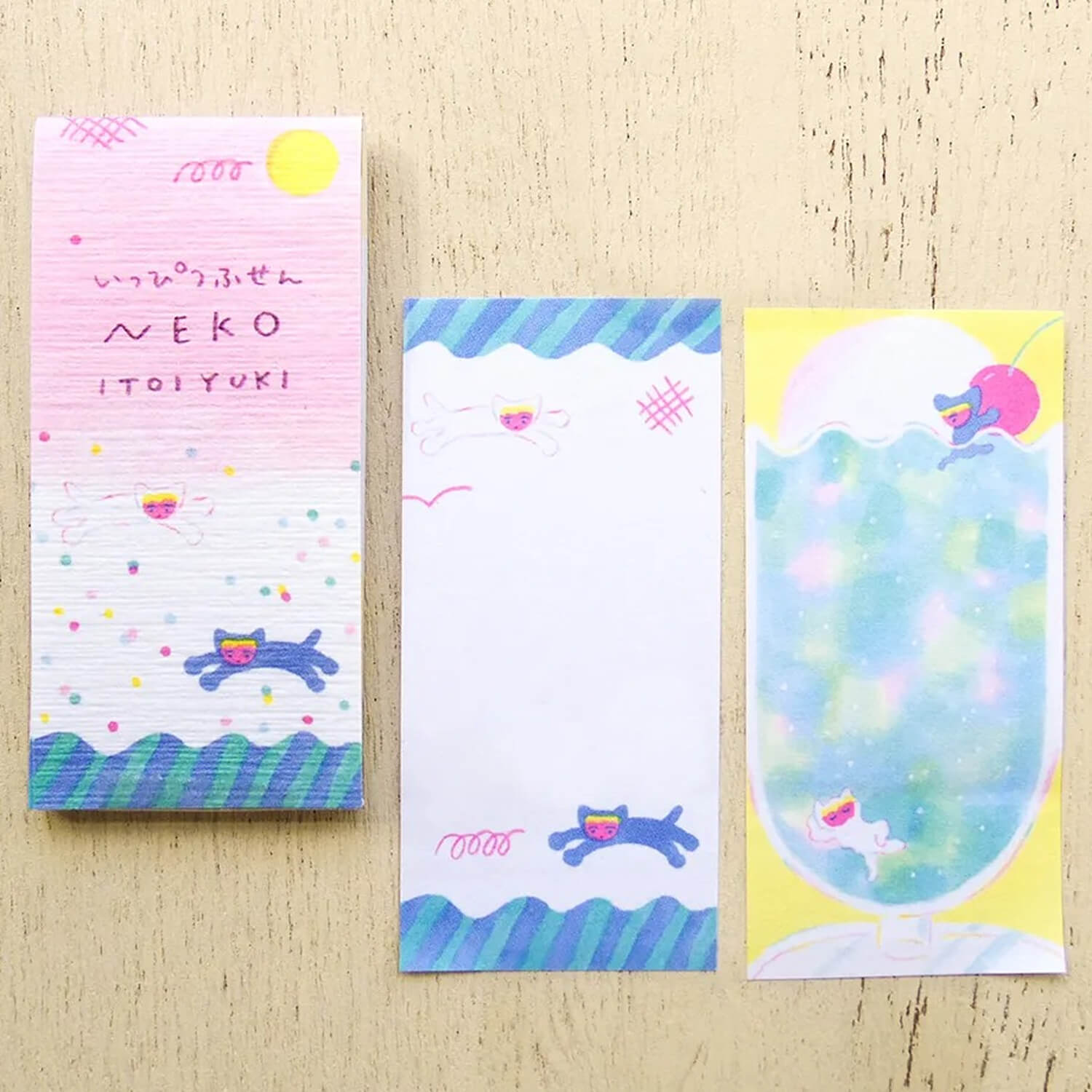 Cozyca Yuki Itoi Sticky Note Set – Rabbit &amp; Cat