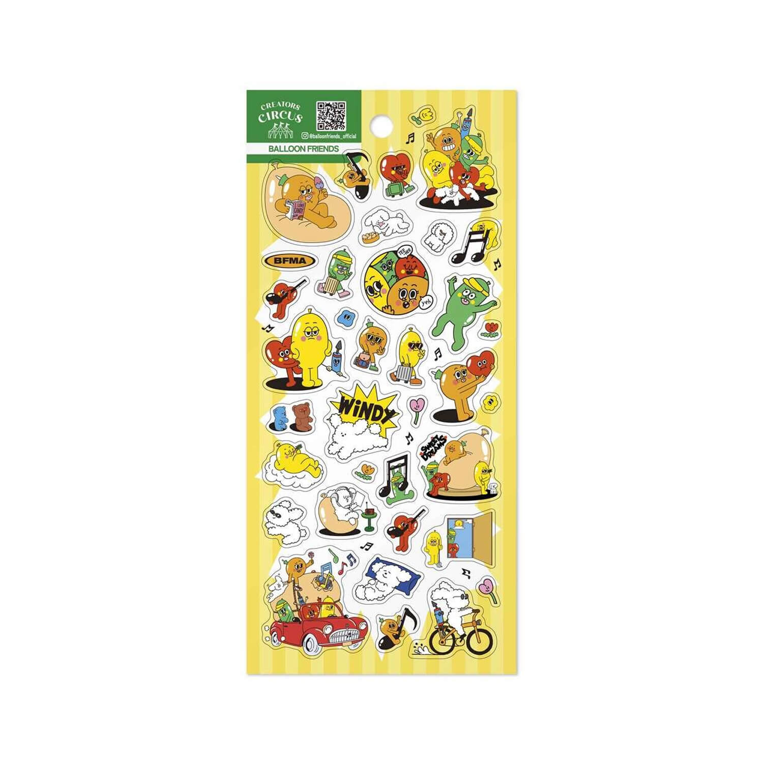 Creators Circus x BALLOON FRIENDS Clear Sticker Sheet