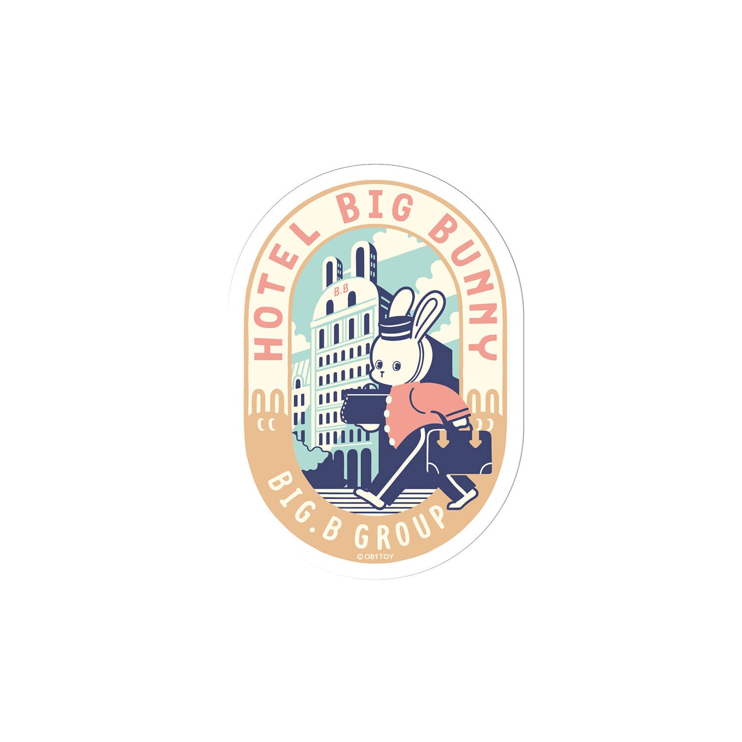Creators Circus x Ob1 Die-cut Sticker – Hotel Big Bunny