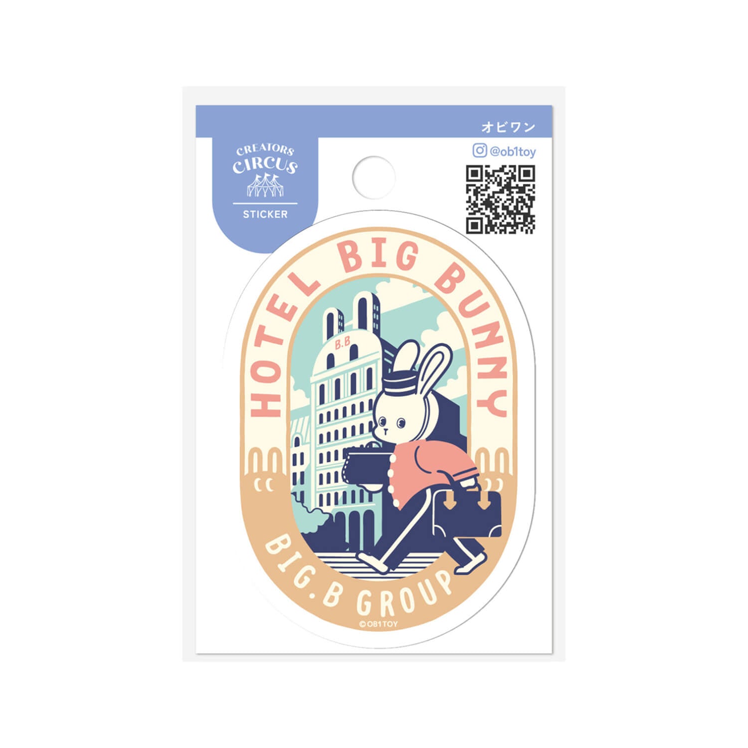 Creators Circus x Ob1 Die-cut Sticker – Hotel Big Bunny