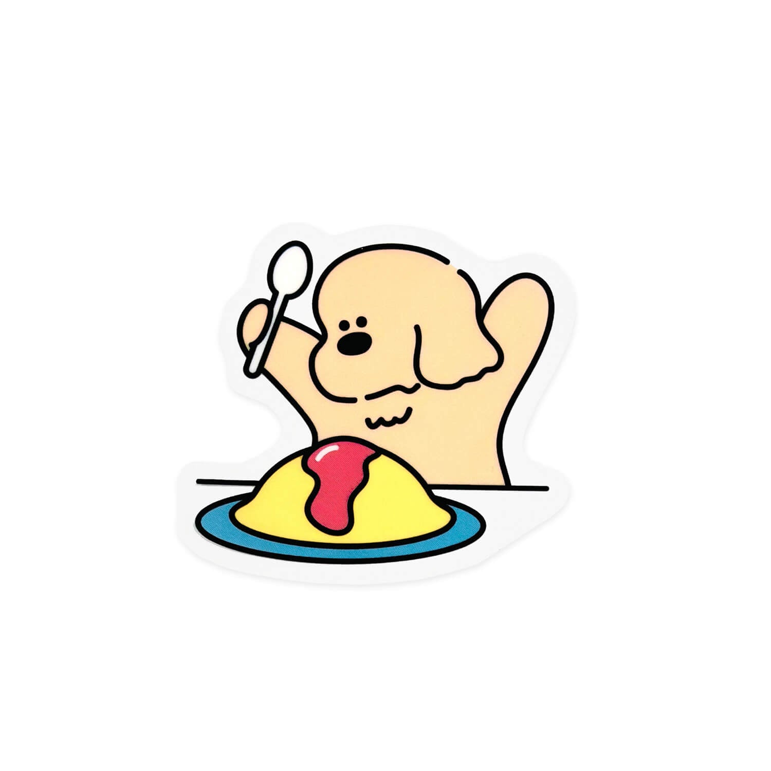 Creators Circus x Taso Curry Die-cut Sticker – Fluffy Omurice