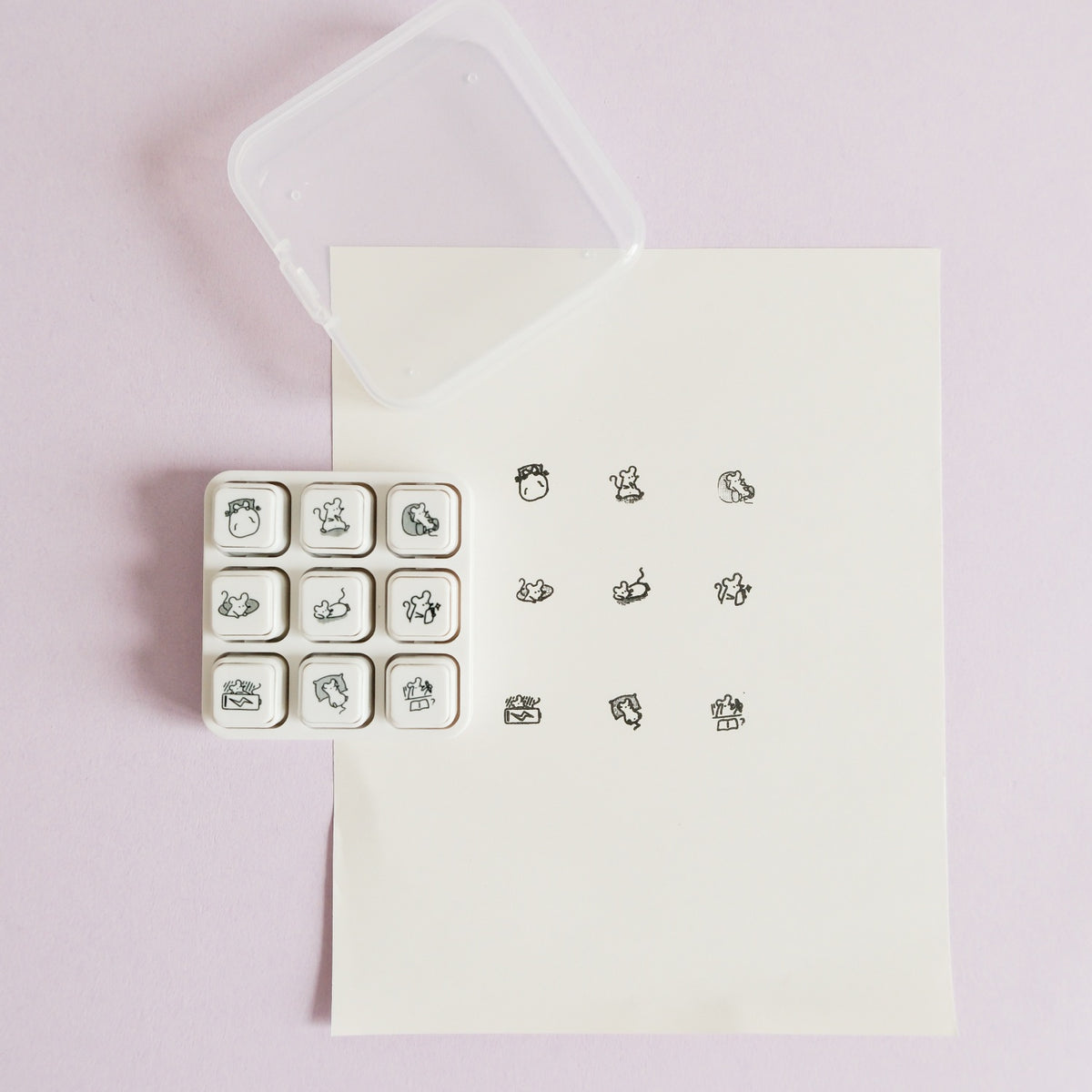 Dada Store Self-Inking Mini Stamp Set - Daily Moods (9 pcs)