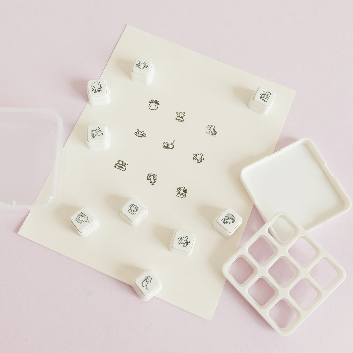 Dada Store Self-Inking Mini Stamp Set - Daily Moods (9 pcs)