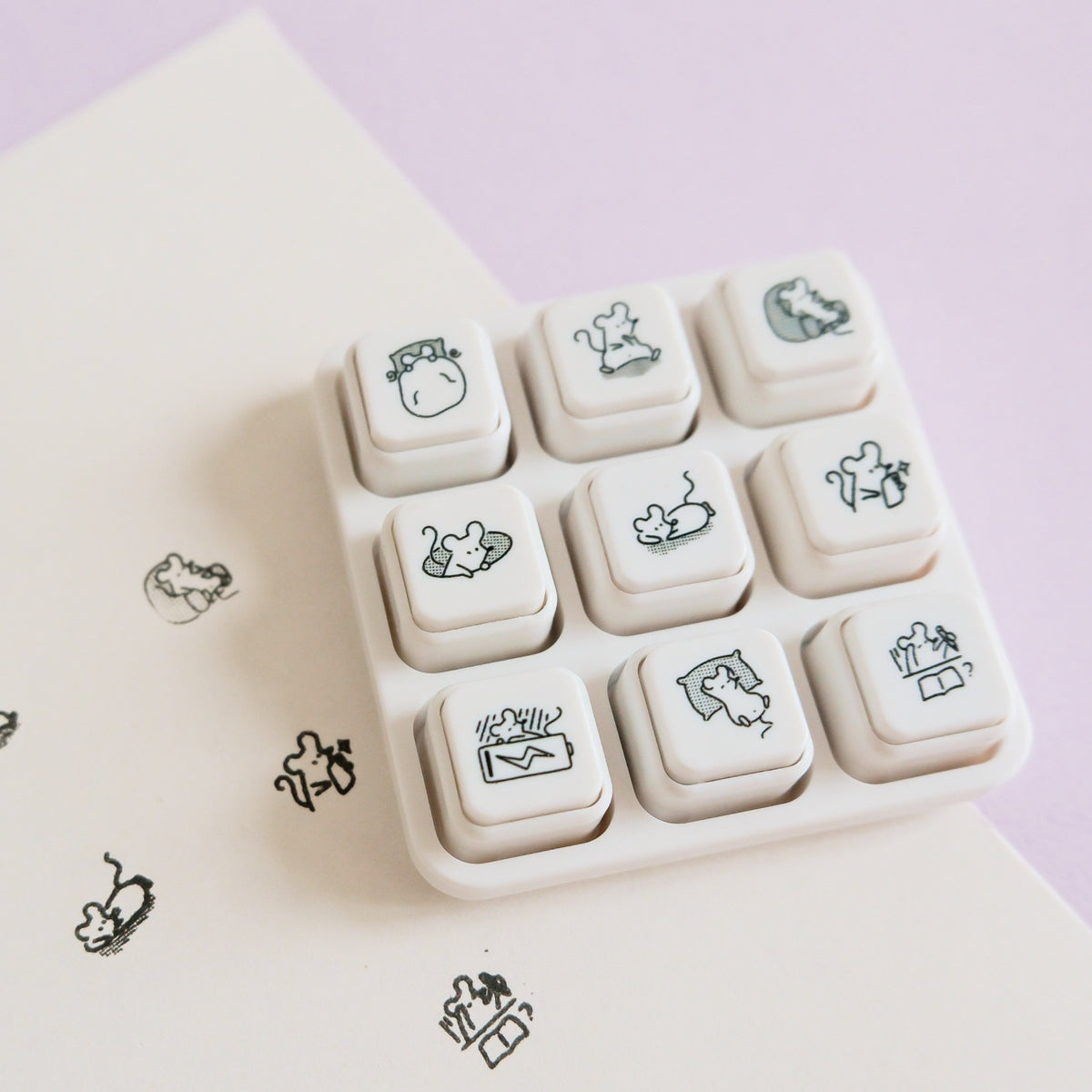 Dada Store Self-Inking Mini Stamp Set - Daily Moods (9 pcs)