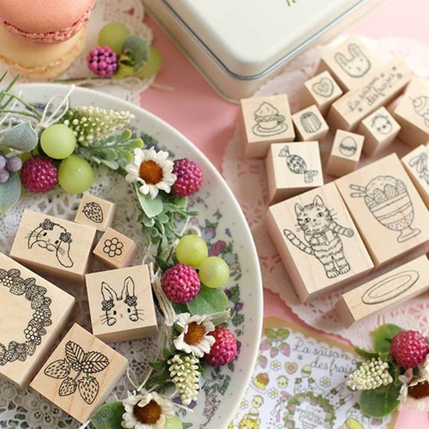 Ecru Forest Strawberry Season Stamp – Bunny Cookie