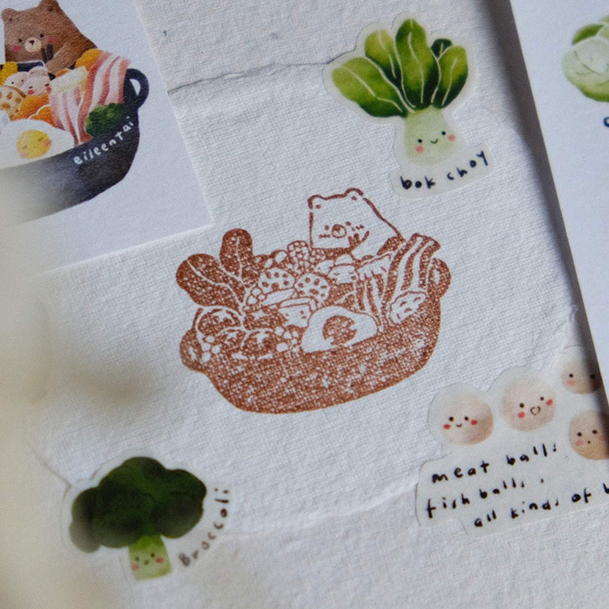 Eileen Tai Studio Rubber Stamp - Hotpot Bear