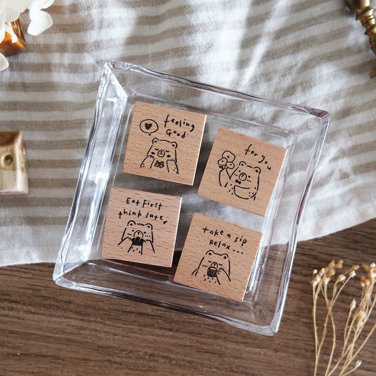 Eileen Tai Studio Rubber Stamps - Beary Ordinary Days - For you