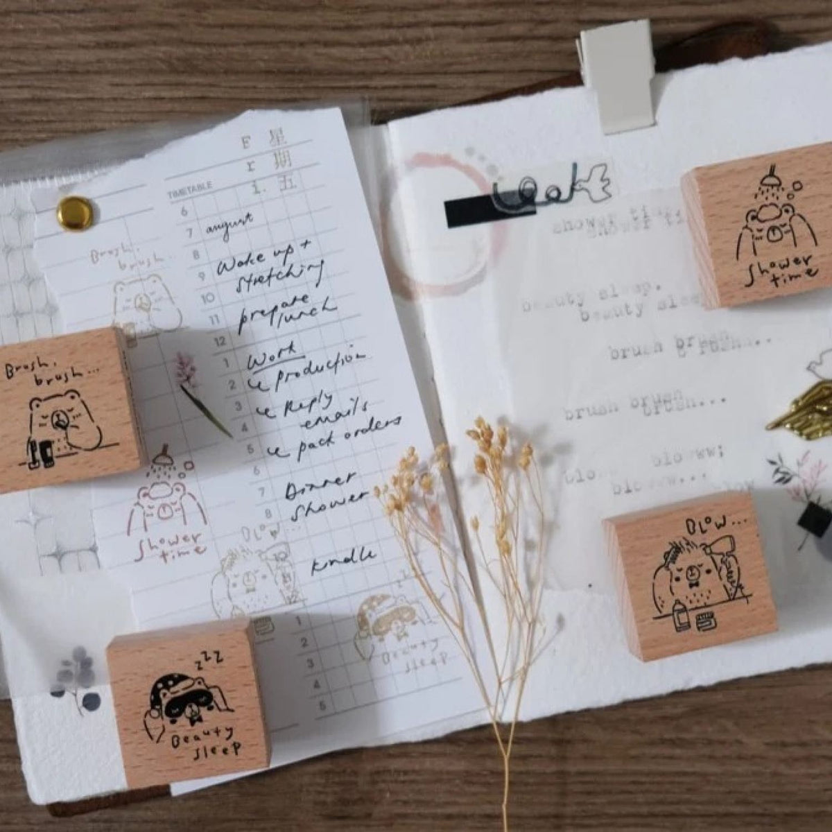 Eileen Tai Studio Rubber Stamps - Beary Ordinary Days 04