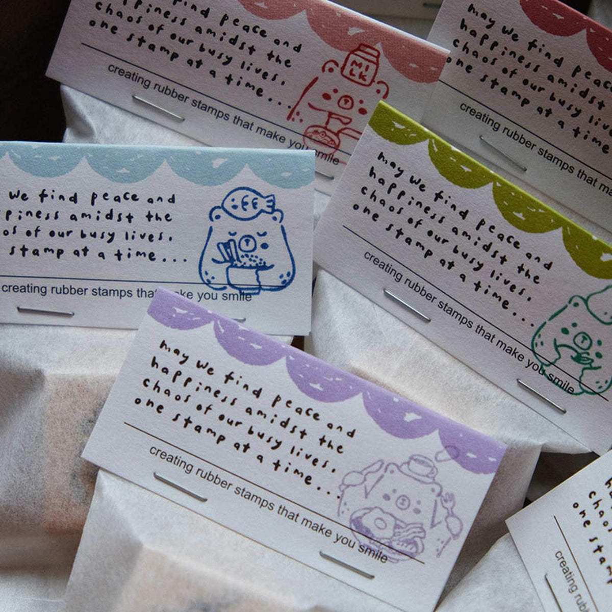Eileen Tai Studio Rubber Stamps - Foodie Bears