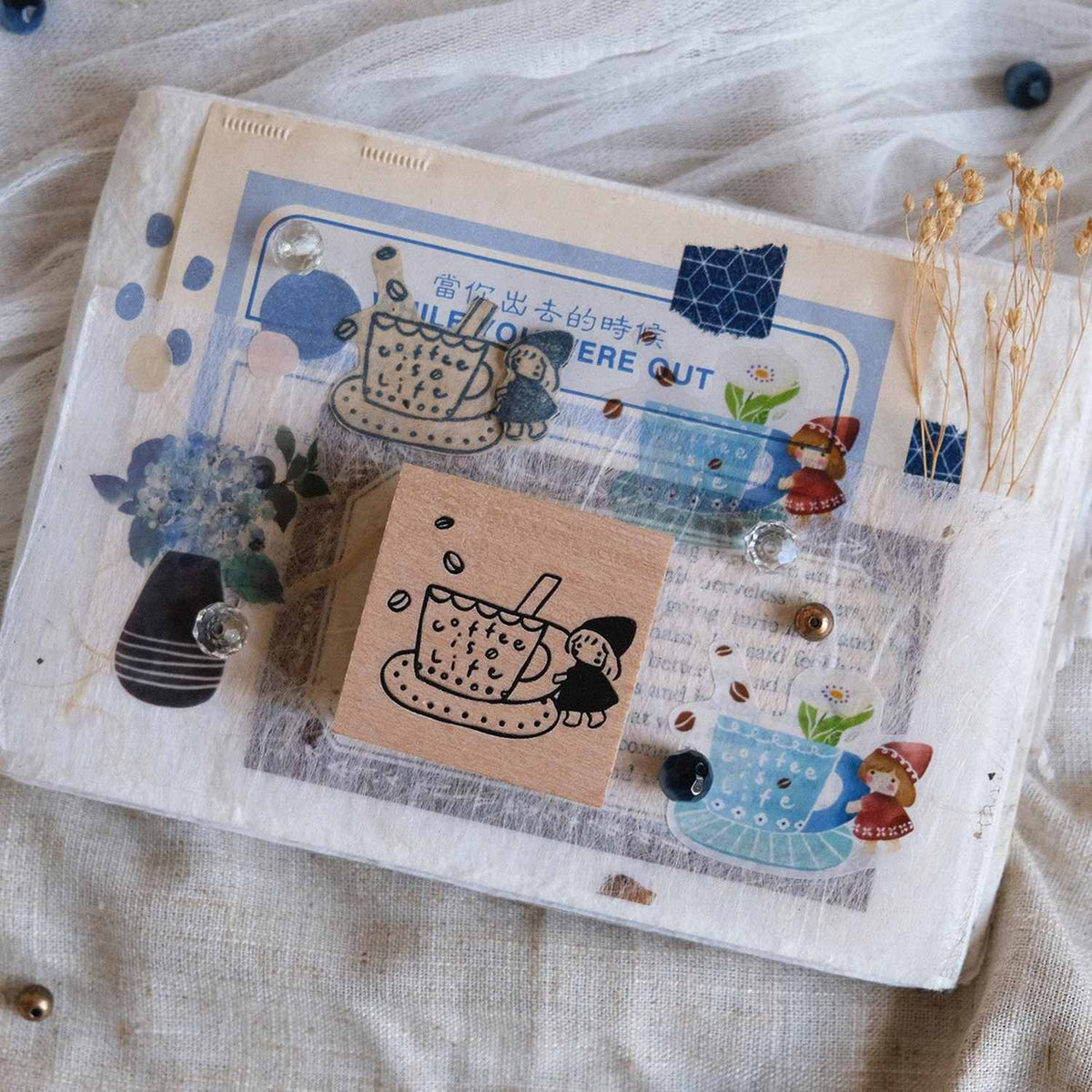 Eileen Tai Studio Rubber Stamps - Simple Happiness - Coffee is life